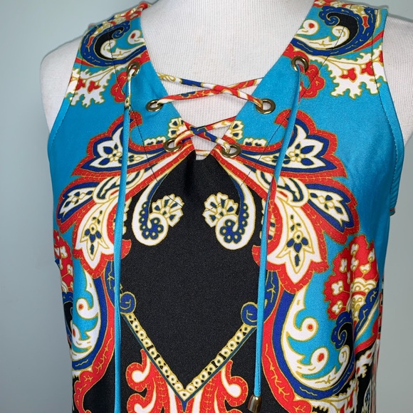 MSK Sleeveless Print Dress Size M - Picture 11 of 12